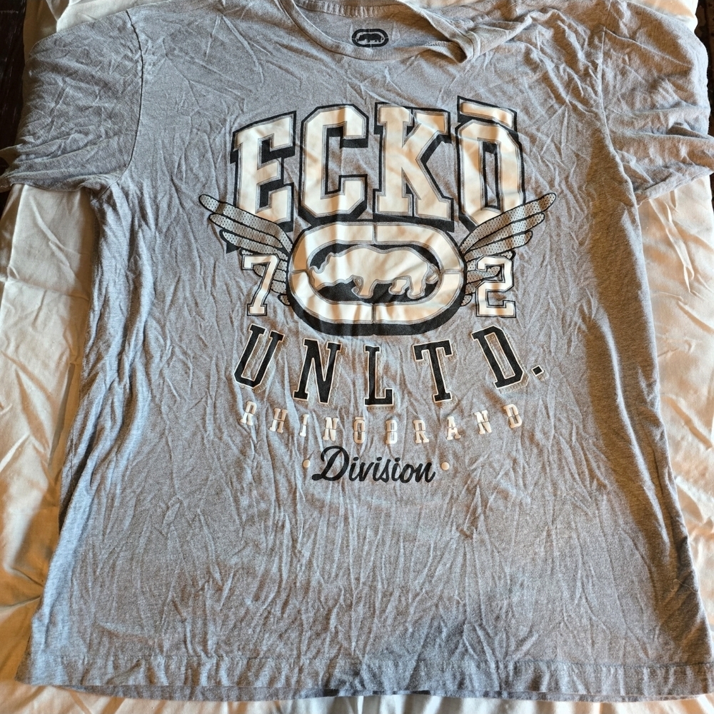 Ecko Unlimited Gray Graphic Tee for Men